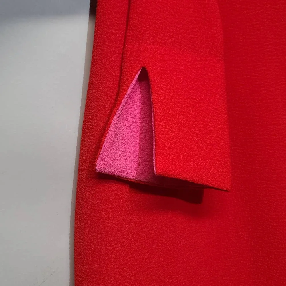 Badgley Mischka Red Long Sleeve Dress - Picture 3 of 6